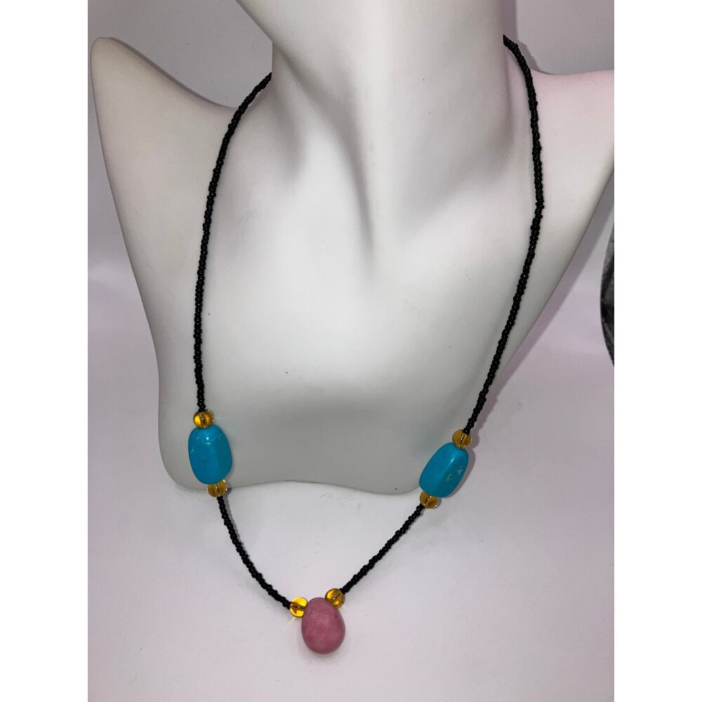 NWT! Fire Mountain Gems Glass Multicolored Beaded 20 5/8" Necklace!